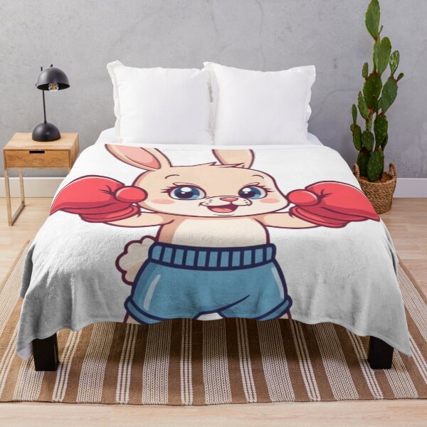 Item preview, Cute Cartoonish Boxing Rabbit Saturday Morning Cartoon Fighter designed and sold by Martial-Art-23.