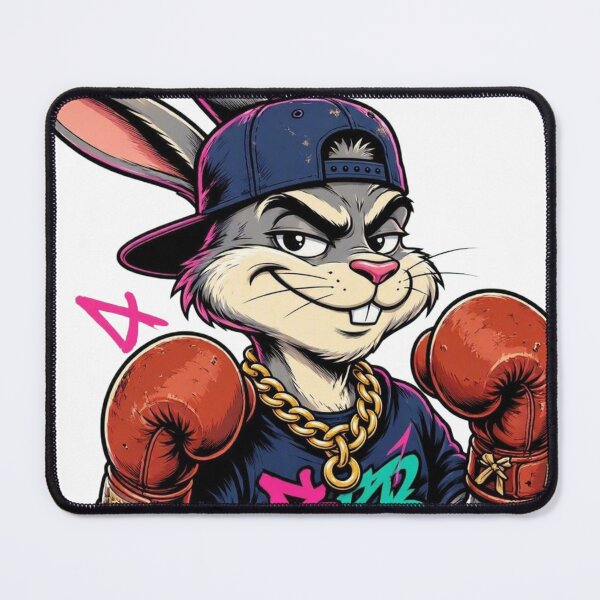 Item preview, 90s Street Cartoon Boxing Rabbit Retro Tough Bunny designed and sold by Martial-Art-23.