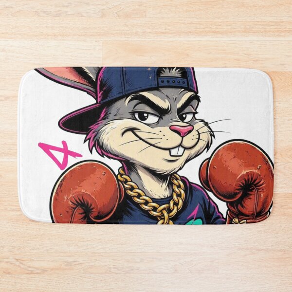 Item preview, 90s Street Cartoon Boxing Rabbit Retro Tough Bunny designed and sold by Martial-Art-23.
