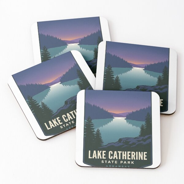 Item preview, Lake Catherine State Park Blue Hour Reflection Sticker designed and sold by DetourDgn.