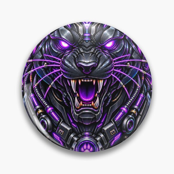 Item preview, Cyberpunk Robotic Cyber Panther Alpha Art designed and sold by RiteshCenter .