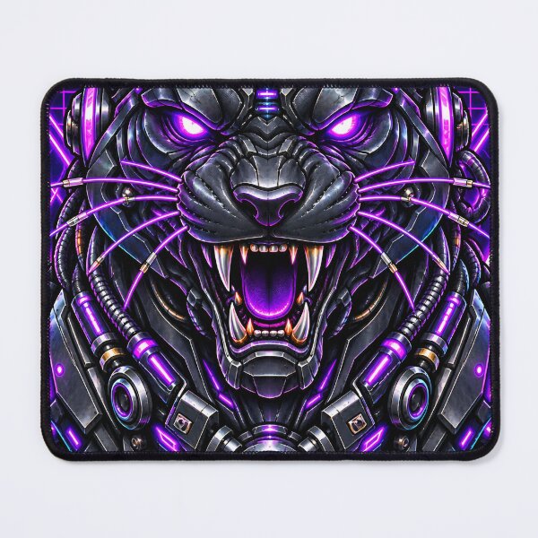 Item preview, Cyberpunk Robotic Cyber Panther Alpha Art designed and sold by RiteshCenter .