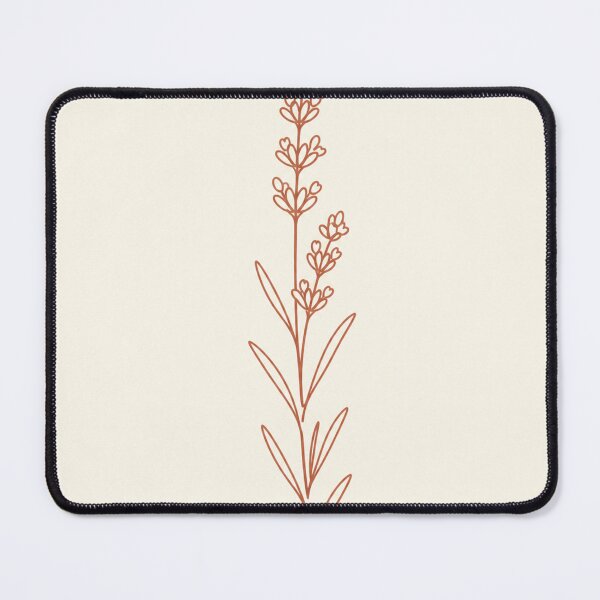 Item preview, Curved Lavender Stem | Minimalist Terracotta Line Drawing (line art) designed and sold by Zaramodo.