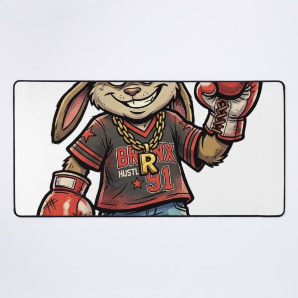 Item preview, 90s Street Cartoon Boxing Rabbit Retro Tough Bunny designed and sold by Martial-Art-23.