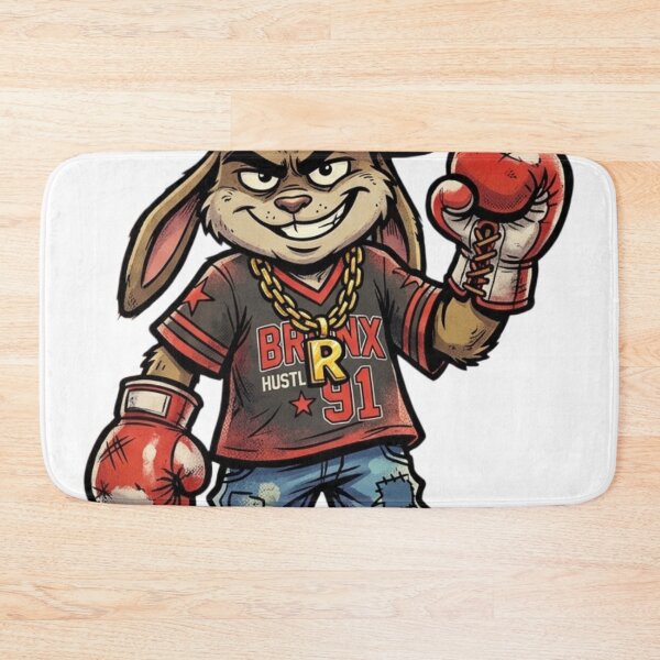 Item preview, 90s Street Cartoon Boxing Rabbit Retro Tough Bunny designed and sold by Martial-Art-23.