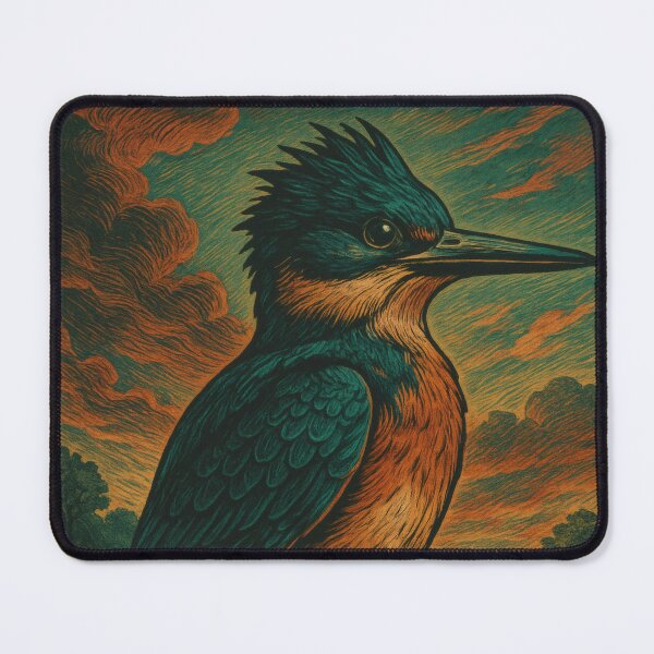 Item preview, Majestic Vintage Kingfisher Poster | Retro Bird Wall Art designed and sold by PaintedPixels01.
