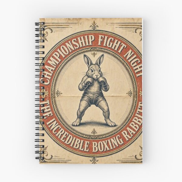 Item preview, Vintage Fight Night Poster Boxing Rabbit Championship Art designed and sold by Martial-Art-23.