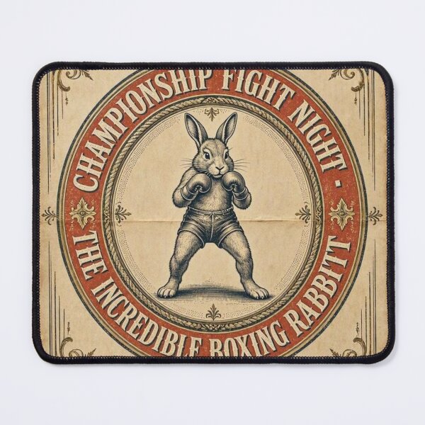 Item preview, Vintage Fight Night Poster Boxing Rabbit Championship Art designed and sold by Martial-Art-23.