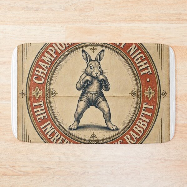 Item preview, Vintage Fight Night Poster Boxing Rabbit Championship Art designed and sold by Martial-Art-23.