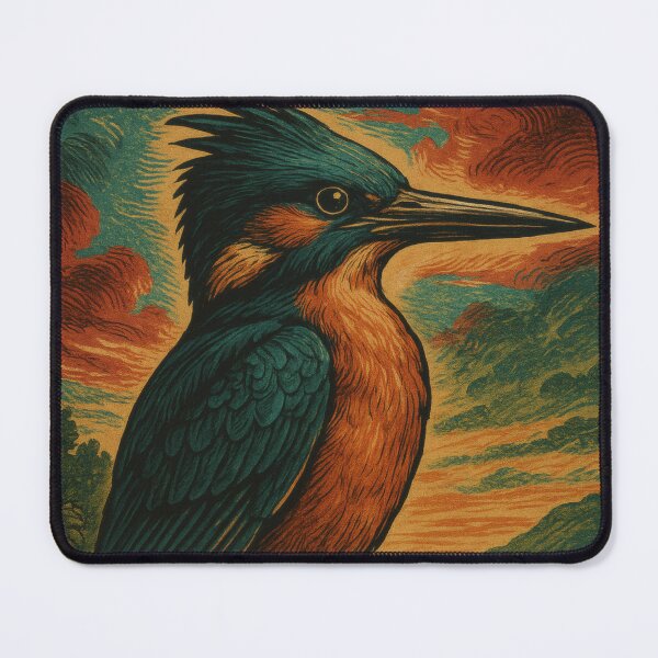 Item preview, Majestic Vintage Kingfisher Poster | Retro Bird Wall Art designed and sold by PaintedPixels01.