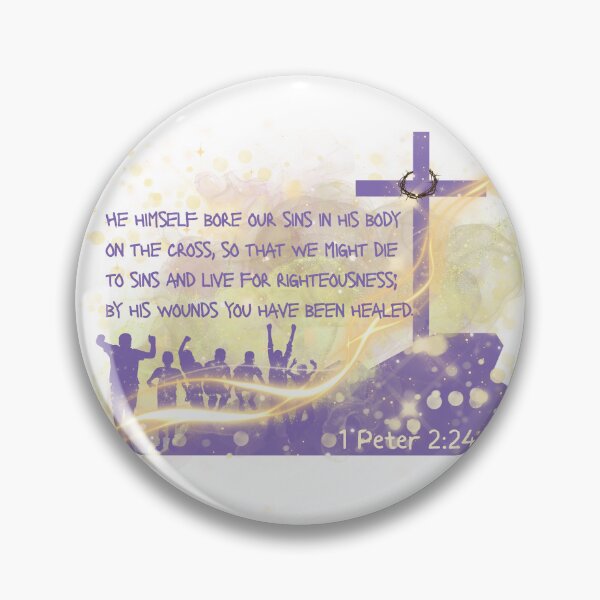 Item preview, Bible Art - 1 Peter 2:24 By his Wounds we are Healed designed and sold by Boy and Belugee.