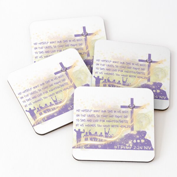 Item preview, Bible Art - 1 Peter 2:24 By his Wounds we are Healed designed and sold by Boy and Belugee.