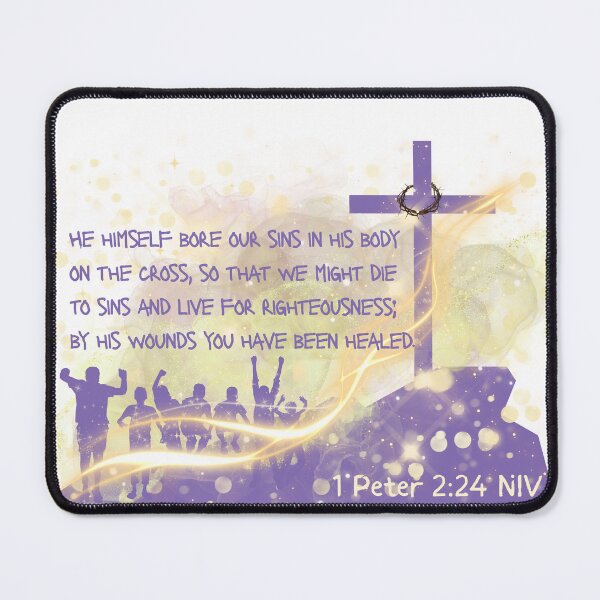 Item preview, Bible Art - 1 Peter 2:24 By his Wounds we are Healed designed and sold by Boy and Belugee.