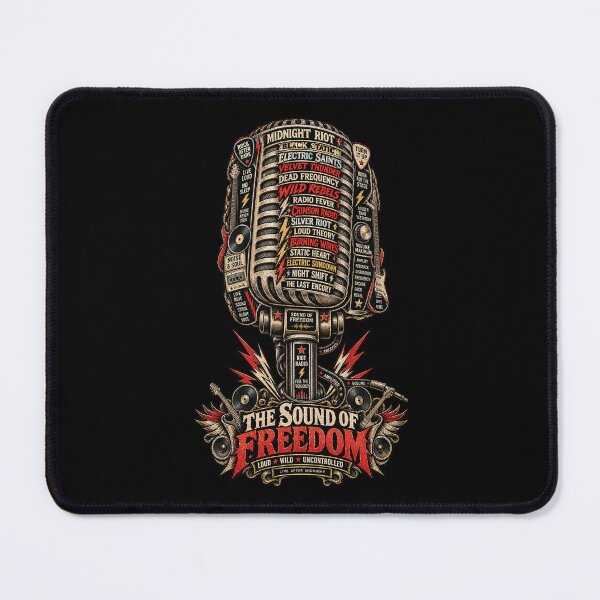 Item preview, Sound of Freedom Rock Microphone Typography designed and sold by karudondesigns.