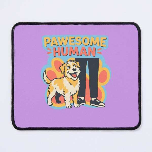 Item preview, Pawesome Human My Human Is Pretty Cool Funny Dog And Owner T-Shirt Graphic Design designed and sold by BiniClicks.