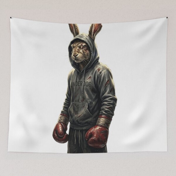 Item preview, The Underdog Boxing Rabbit Cinematic Movie Style Poster designed and sold by Martial-Art-23.