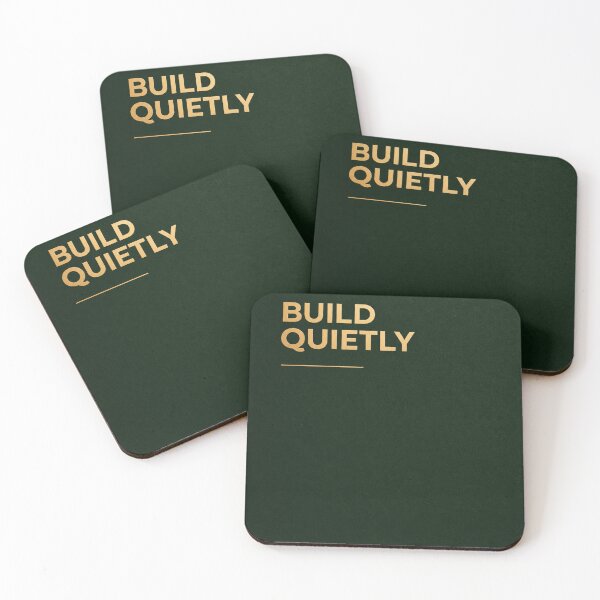 Item preview, Build Quietly | Minimalist Dark Green Money Mindset Print Redbubble designed and sold by Zaramodo.