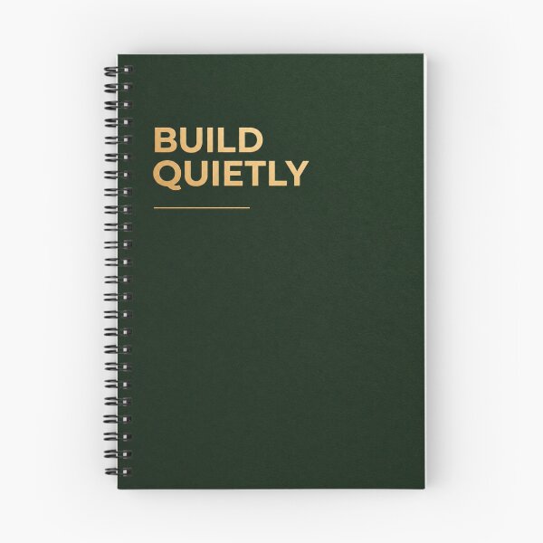 Item preview, Build Quietly | Minimalist Dark Green Money Mindset Print Redbubble designed and sold by Zaramodo.