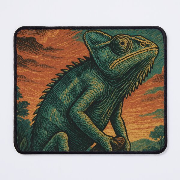 Item preview, Majestic Chameleon Elegance — Vintage Wildlife Poster designed and sold by PaintedPixels01.