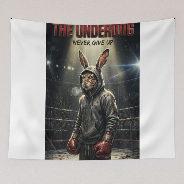 Item preview, The Underdog Boxing Rabbit Cinematic Movie Style Poster designed and sold by Martial-Art-23.