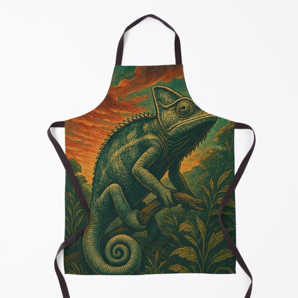 Item preview, Majestic Chameleon Elegance — Vintage Wildlife Poster designed and sold by PaintedPixels01.