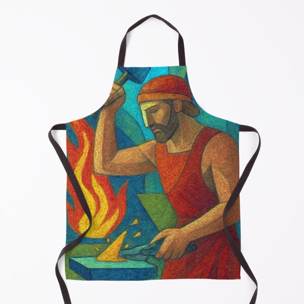 Item preview, Hephaestus Painting – Greek God of Fire and Forge designed and sold by GalleryKauffeld.