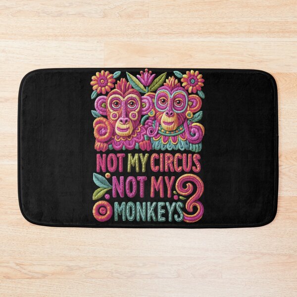 Item preview, Embroidery Monkeys Not My Circus designed and sold by artsandsoul.
