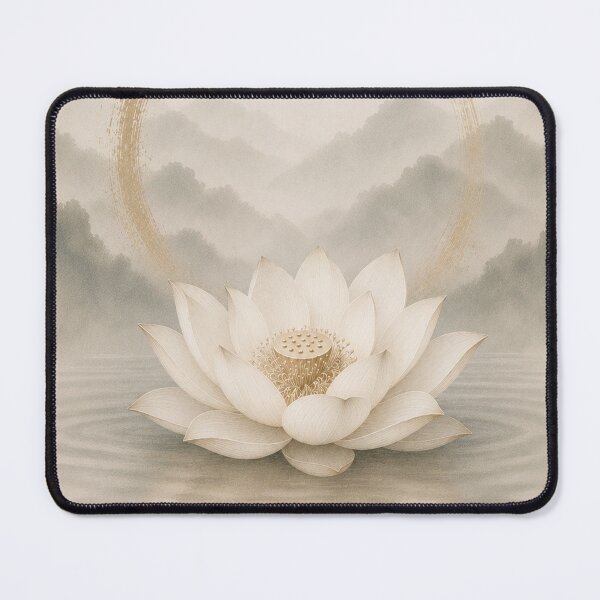 Item preview, Lotus Stillness – Neutral Japandi Zen Art designed and sold by BangkokFineArt.
