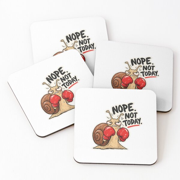 Item preview, Nope Not Today Boxing Snail - Funny Sarcastic Art designed and sold by VYBEHAUS.
