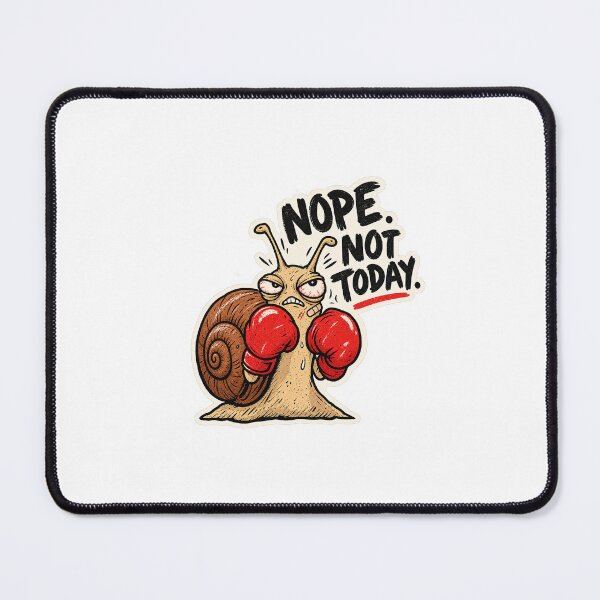 Item preview, Nope Not Today Boxing Snail - Funny Sarcastic Art designed and sold by VYBEHAUS.