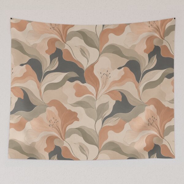 Item preview, Vintage Floral Pattern – Neutral Beige Peach Botanical Aesthetic designed and sold by CreativeCharmCo.