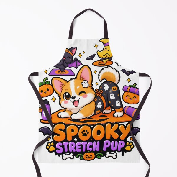 Item preview, Spooky Stretch Pup | Cute Corgi Halloween Yoga Pilates Puppy designed and sold by KnrNazimTHRE4DS.