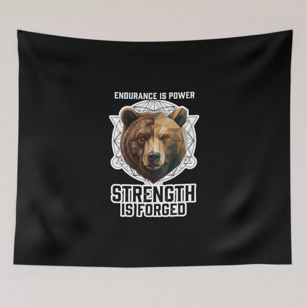 Item preview, Split Geometric Bear Head designed and sold by FusionArtStyle.