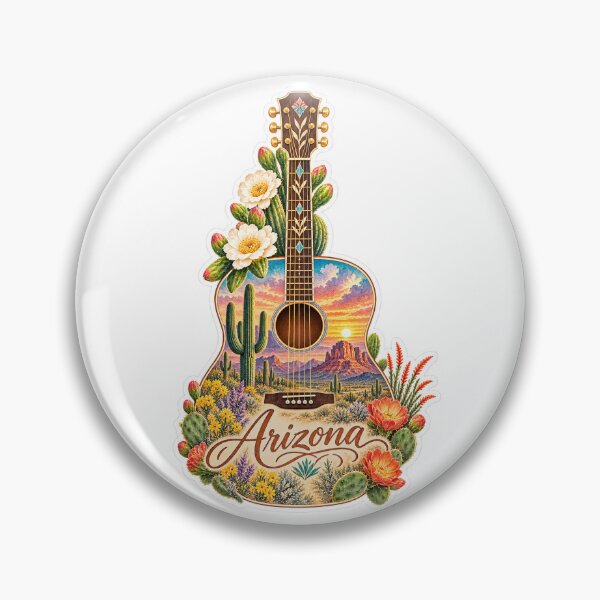Item preview, Arizona Desert Bloom Guitar designed and sold by Whimspired By Paxx.