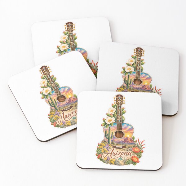 Item preview, Arizona Desert Bloom Guitar designed and sold by Whimspired By Paxx.