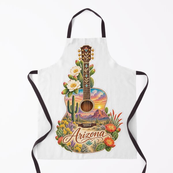 Item preview, Arizona Desert Bloom Guitar designed and sold by Whimspired By Paxx.