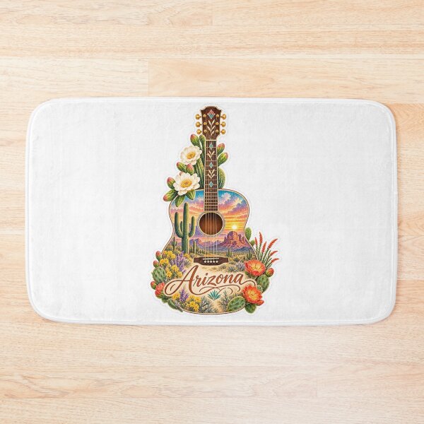 Item preview, Arizona Desert Bloom Guitar designed and sold by Whimspired By Paxx.