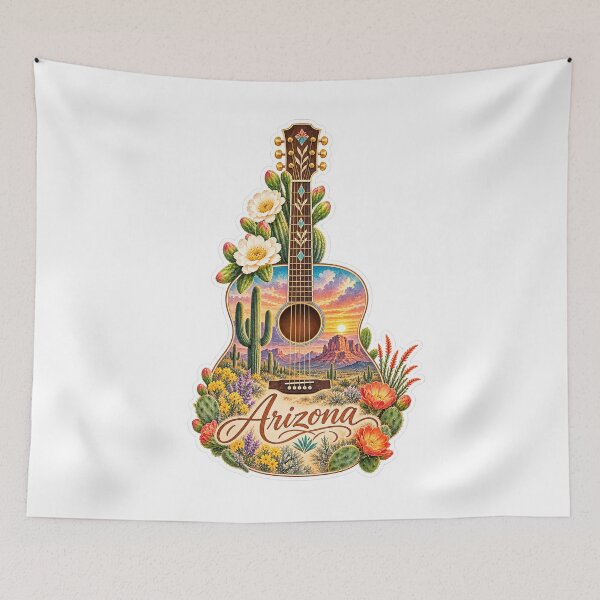 Item preview, Arizona Desert Bloom Guitar designed and sold by Whimspired By Paxx.