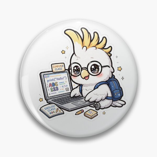Item preview, Cute Cockatoo Back To School Coding Class designed and sold by Wildlife-Walk.