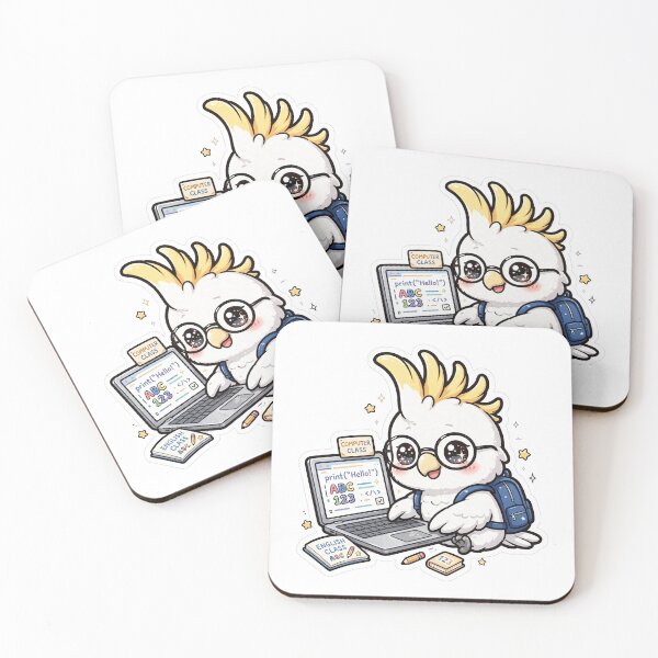 Item preview, Cute Cockatoo Back To School Coding Class designed and sold by Wildlife-Walk.