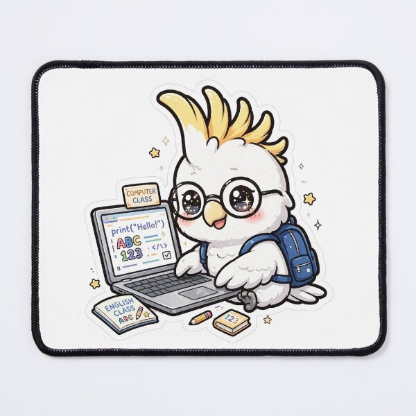 Item preview, Cute Cockatoo Back To School Coding Class designed and sold by Wildlife-Walk.