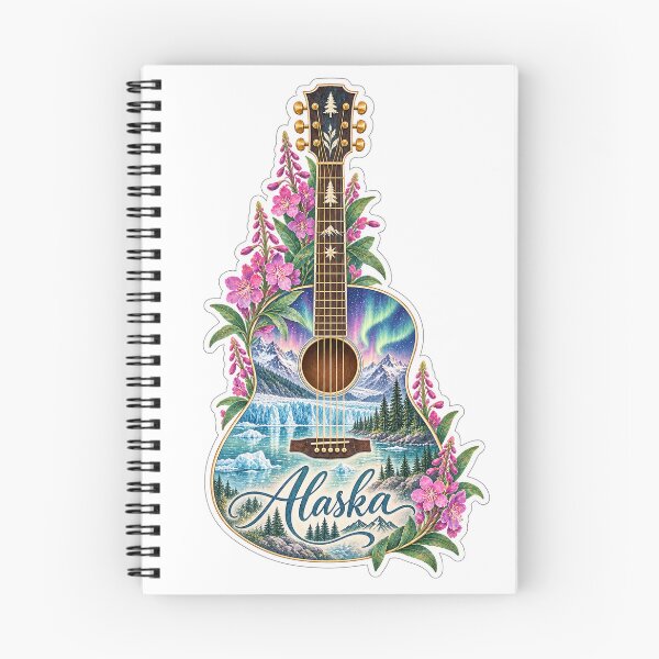 Item preview, Alaska Northern Lights Guitar designed and sold by Whimspired By Paxx.
