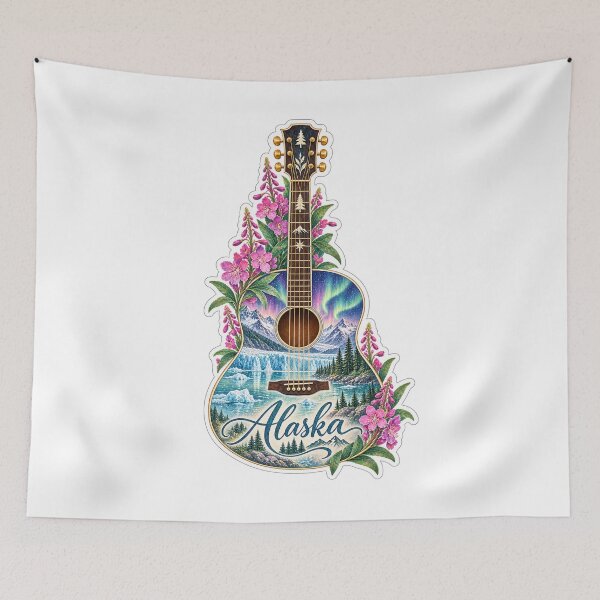 Item preview, Alaska Northern Lights Guitar designed and sold by Whimspired By Paxx.