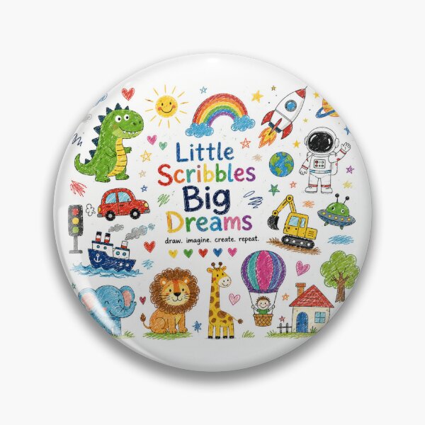 Item preview, Little Scribbles Big Dreams – Colorful Kids Doodle Adventure designed and sold by vinothmech53.