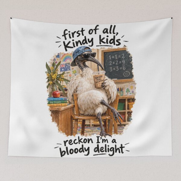 Item preview, Funny Ibis Bird Bin Chicken Kindy Teacher Australian Slang Art designed and sold by Yellowriversss.
