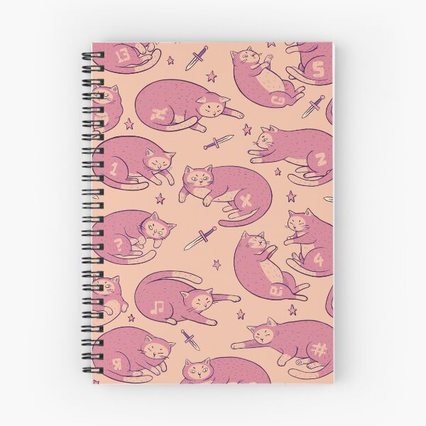 Item preview, Cats and Daggers Cute Pink Kawaii Pattern designed and sold by DRP-art.