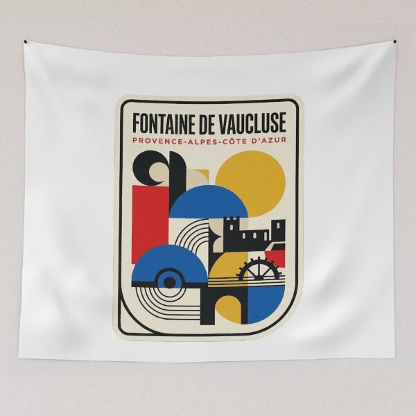 Item preview, Retro Fontaine De Vaucluse Bauhaus Geometric Skyline designed and sold by k3rstman1.