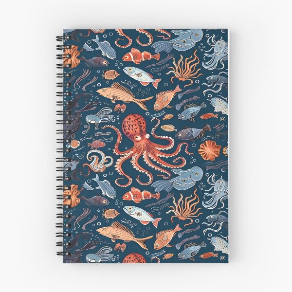 Item preview, A Vibrant Exploration of Ocean Depths A Lively Pattern Featuring a Colorful Array of Marine Life, Including Fish, Octopuses, and Other Aquatic Creatures designed and sold by Matt_Smith.