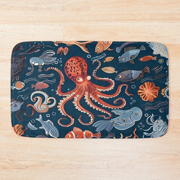 Item preview, A Vibrant Exploration of Ocean Depths A Lively Pattern Featuring a Colorful Array of Marine Life, Including Fish, Octopuses, and Other Aquatic Creatures designed and sold by Matt_Smith.