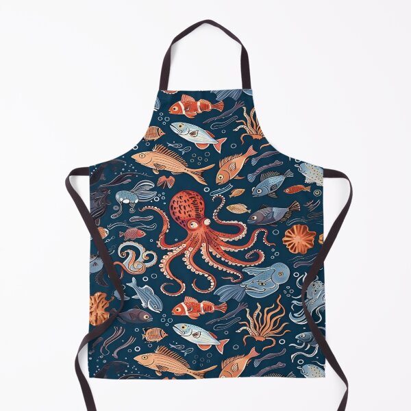 Item preview, A Vibrant Exploration of Ocean Depths A Lively Pattern Featuring a Colorful Array of Marine Life, Including Fish, Octopuses, and Other Aquatic Creatures designed and sold by Matt_Smith.